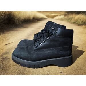 Timberland 6” Premium Waterproof Black Boots Youth Boys Size 2 Winter Outdoor